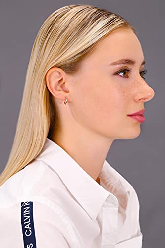 Image of 14K Rose Gold Classic Shiny Polished Round Hoop Earrings, 2mm tube