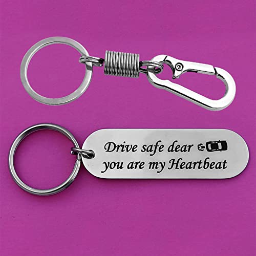 Image of Customize Personalized Laser engraved Drive Safe Keychain Gifts for Husband Dad Boyfriend Valentines Day Father's day Birthday