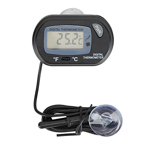 Thermomètre électronique, YOUTHINK LCD Numérique Aquarium Thermomètre Aquarium Sonde Figure Électronique Fish Tank Eau Terrarium Température Avec Ventouse Thermometre Aquarium eau de Mer