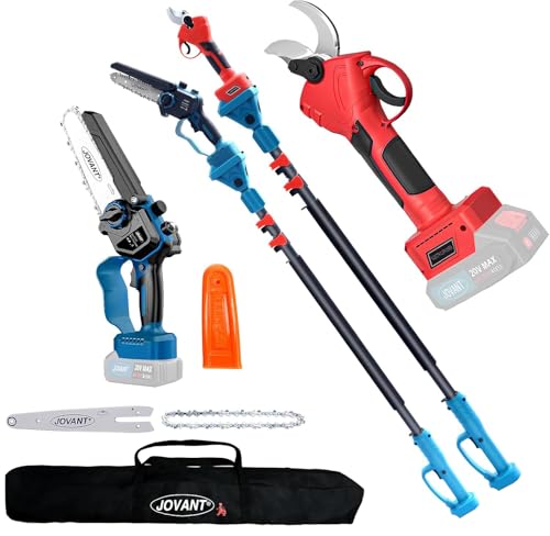 3-in-1 Pole Pruning Shears&Pole Saws for Tree Trimming,Electric Pruning Shears with 15.3ft Reach...