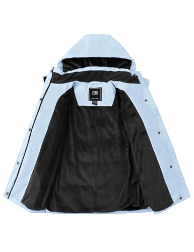 ZSHOW Girl's Winter Coats Hooded Outerwear Puffer Jacket Waterproof Warm Long Parka3