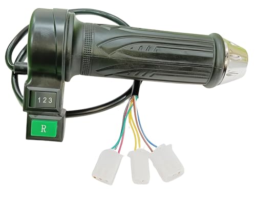 Image of Electric Throttle Accelerator, 3 Speed Modes, Forward /Reverse Control for Electric Bikes and Scooters, Universal Compatibility with Connector Cables