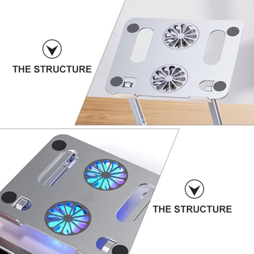 Soporte con Doble Ventilador Beavorty Elegante de Aluminio y Alta Capacidad de Enfriamiento 3