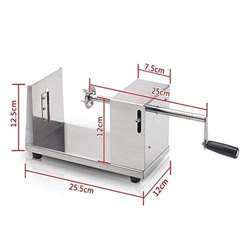 Image of Shoppers Hub PNQ Stainless Steel Heavy Duty Manual Cutting Potato Spiral Cutter Machine Twister Curly French Fry Tornado Slicer for Ideal Use in Cafes, Hotels, Restaurants and Other Commercial Places