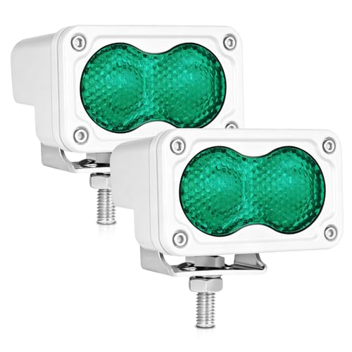 Image of Green LED Pod Lights 3 Inch Auxiliary Backup Rear Light Bar