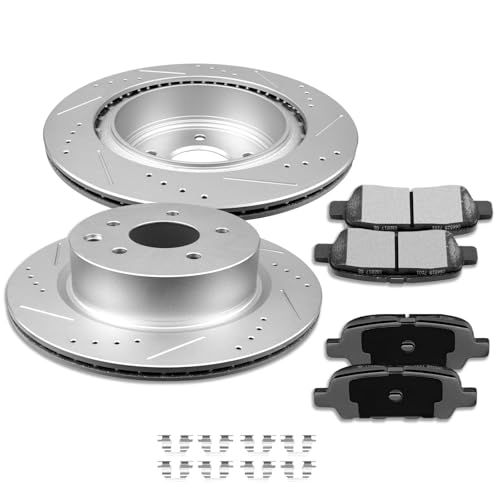 Image of SCITOO Rear 12.11 inch Brake Pads and Rotors Kits Brakes Kits:31387;D905