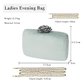 CORIOS Aksamitna Kopertówka dla Kobiet, Diamentowa Torebka Wieczorowa z Zamkiem Kwiatowym, Błyszcząca ze Strasem, Ślubna, Brokatowa Torba na Ramię, Elegancka Crossbody