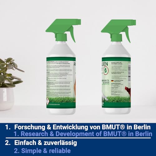 3X 1000ml Milbenspray für Geflügel wie Hühner & Vögel - Sofort & Langfristig gegen Parasiten, bei Akut & Vorbeugung (3X 1000ml)