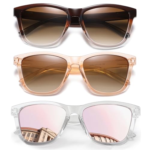 Image of DANAMY Sunglasses Womens Polarized Sunglasses for Women Men Classic Retro Designer Style Trendy Mirrored Sun Glasses