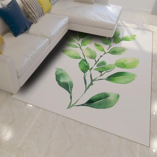 Tapis pour chambre blanc vert aquarelle créez un coin de lecture apaisant - 3