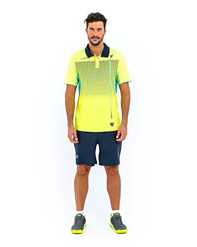 DROP SHOT Polo Electro Hombre Línea Competicion JMD, Verde, Small