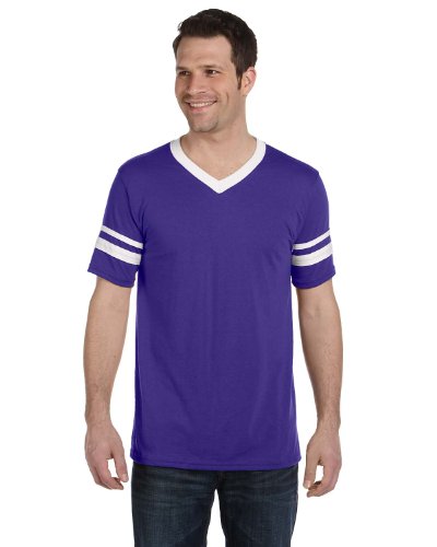 Augusta Sportswear Sleeve Stripe Jersey, XL, PURPLE/WHITE