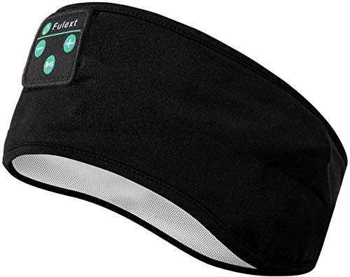 Auriculares inalmbricos para dormir Voerou deportivos, diadema cmoda para msica, auriculares para dormir de lado, para correr, yoga, insomnio, viajes, color negro