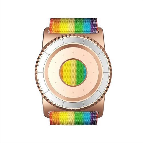 Brazalete magnético para iPhone y Android, agarre giratorio de 360°, cordón seguro, ajuste ajustable para correr y deportes al aire libre (correa colorida de oro rosa)