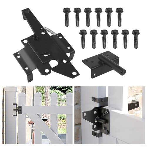 Loquet de portail autobloquant robuste en acier carbone traité - 8