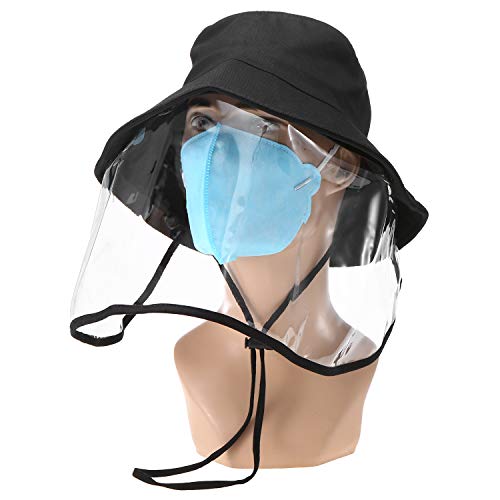 Boné Exterior, Andoer Chapéu protetor com escudo removível transparente facial homens mulheres chapé