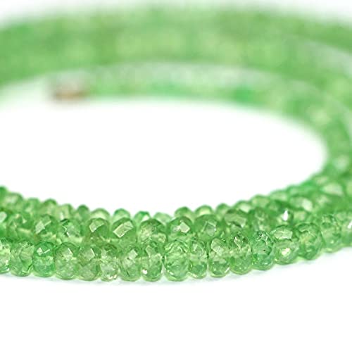 Tsavorite garnet micro faceted rondelles en grenat vert pour sublimer vos tenues d'été