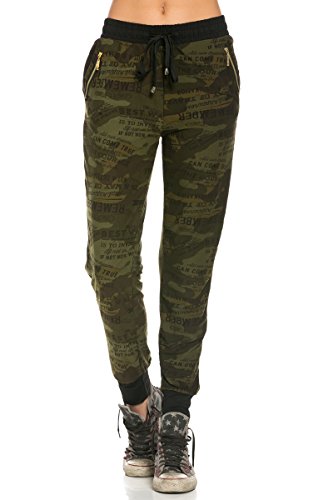 My Yuccie Women's Super Soft Comfy Print Jogger Pants with Zipper Side Pockets (S - XL)