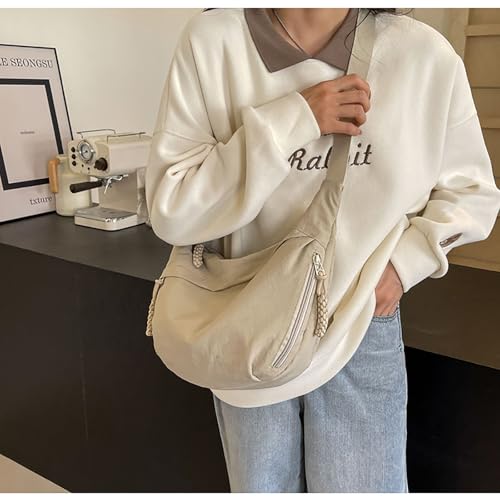 Crescent Shoulder Bag Nylon Crossbody Bag for Women Nylon Hobo Bags Slouchy Sling Purse Dumpling Bags3