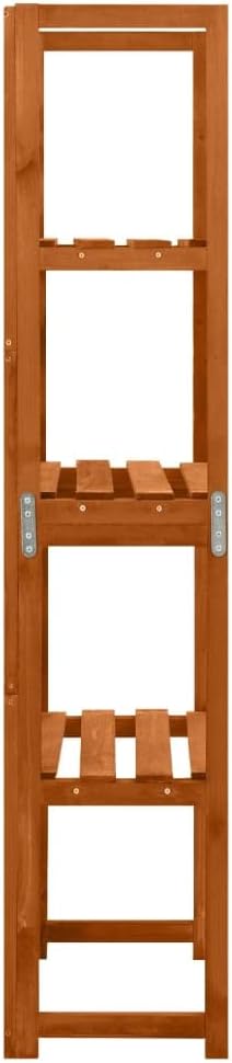 Trellis with 3 Shelves 21.6"x11.8"x55.1" Solid Fir Wood Planter Raised for Indoor Outdoor Garden Vegetables Flower Herb Plants Bed Elevated Wooden Box Stand for Backyard Patio Balcony,Brown