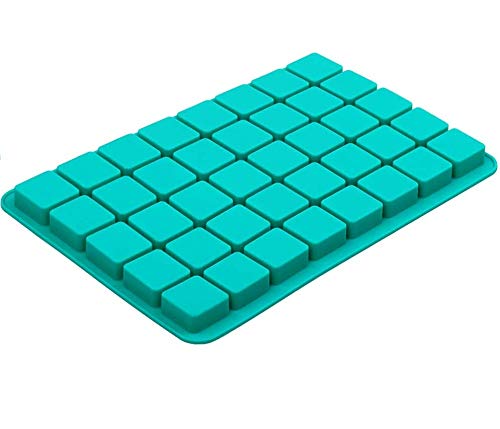 Moules à bonbons carrés en silicone pour chocolat, chocolat, truffes, ganache, gelée et pralines, moule à glaçons pour bac à glaçons (11,8 x 7,9 x 0,6 pouces) Cover