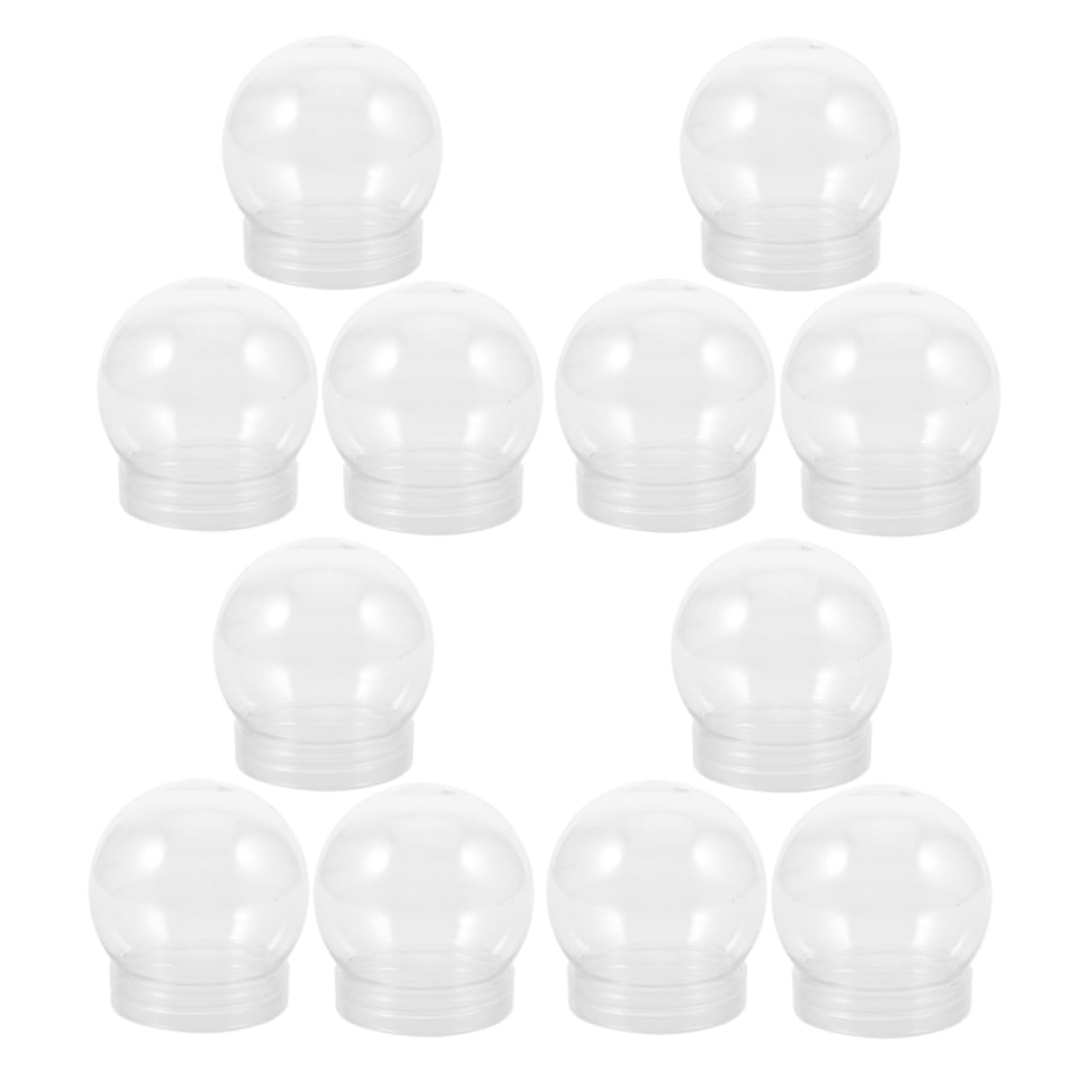 Alipis 24pezzi Globo Di Neve in Plastica Trasparente Per Fai Da Te Per Realizzare Globi d Acqua o Decorazioni Natalizie Facili Da Usare Pulire