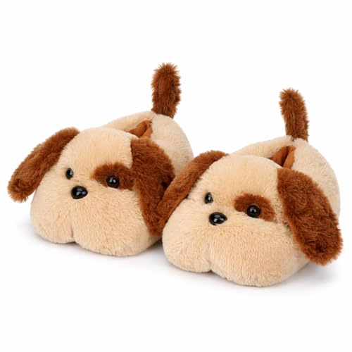 Image of Women Animal Slippers Cute Plush House Shoes Warm Novelty Cartoon | Slippers Gifts for Birthday Christmas