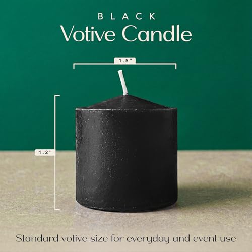 Image of Royal Imports Votive Candles Unscented Candles for Wedding Centerpieces Black, Pack of 72 Dripless Wax for Parties, Aromatherapy, Devotional, Home Decor, Spas & Holiday Gifts