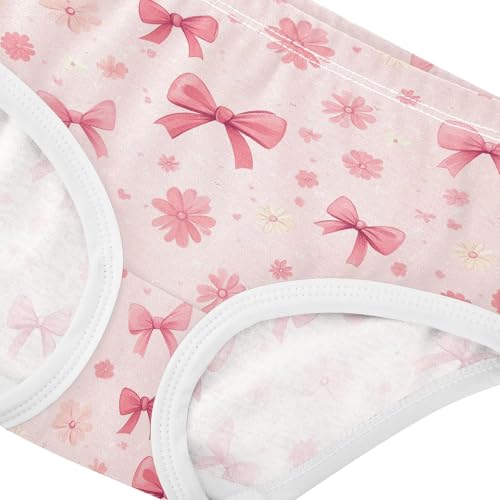 Girls Underwear Soft Cotton Bows Kids Panties in Sizes 2/3t, 4t, 5t, 6 and 84
