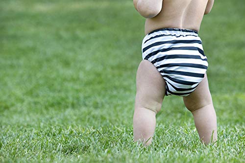 GroVia Reusable Hybrid Baby Cloth Diaper Snap Shell, One Size (Bear in Mind) - Thumbnail 3