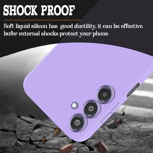 Image of Back Cover for Samsung Galaxy M35 5G | Full Camera Protection | Premium Liquid Silicon Case | Flexible Bumper Case for Samsung Galaxy M35 5G (Purple)