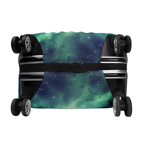 Green Blue Purple Galaxy Luggage Cover, Washable Elastic Suitcase Cover Protector Fit 18-32 Inch Luggage 6