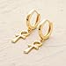 MYEARS Women Ankh Cross Earrings Gold Huggie Hoop Dangle Drop 14K Gold Plated Small Simple Hypoallergenic Everyday Religious Jewelry