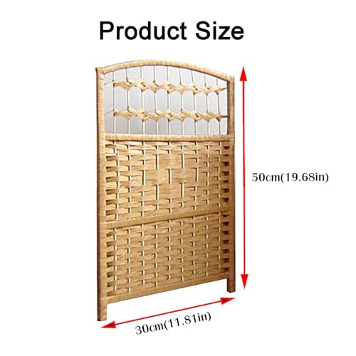 Paravent Court Pliable et Portable d'intérieur, 4/5/6 Panneaux, autoportant, décoratif, pour Bureau, dortoir, crèche, Salon, Marron Clair, 50 x 30 cm, 6 Panneaux