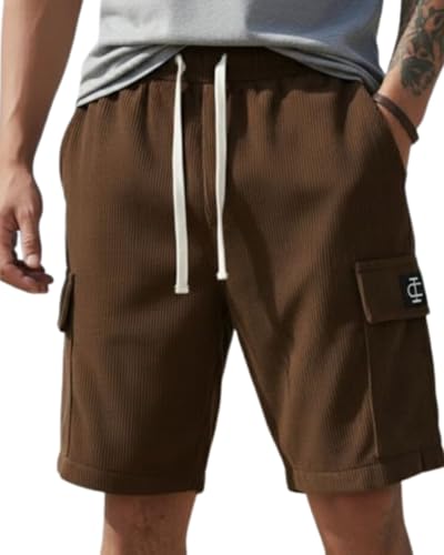 Image of INDICLUB Men's Athletic Performance Shorts,Casual Everyday Wear, Comfortable Drawstring Style