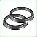 Motoforti 72.6mm to 60.1mm Universal Car Hub Centric Rings Black - Pack of 4 Long-Lasting