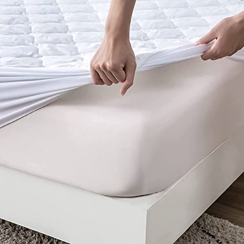 Waterproof Quilted Split California King Mattress Protector Pad For Adjustable Bed 2 Cali Twin Xl 36X84 Soft Noiseless Fitted Mattress Cover Padded Topper With Enhanced Elastic Pocket #TOP2