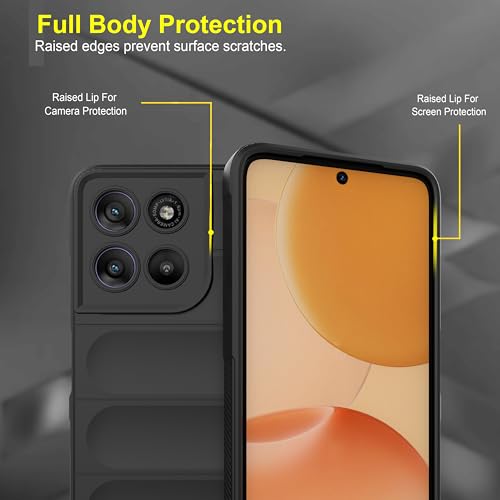Image of Zapcase Back Case Cover for Motorola G67 Power 5G | Compatible for Motorola G67 Power 5G Back Cover | Liquid Silicon Magic Case with Camera Protection | Black