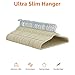 Amazon Basics Slim, Velvet, Non-Slip, Space-Saving Suit Clothes Hangers, Pack of 100, Ivory/Beige