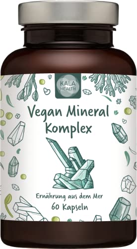 Kala Health Vegane Mineralkomplex-Kapseln aus Meeresalgen und Meerwasser mit allen 75 in der Natur vorkommenden Mineralien und Spurenelementen in Ionenform leicht resorbierbar (60) Cover