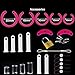 ZIAMOO Accesorio de masaje de silicona rosa para hombres, cómodo y respetuoso con la piel Incluye 5 tamaños de anillos (35mm/40mm/45mm/50mm/55mm) (L)