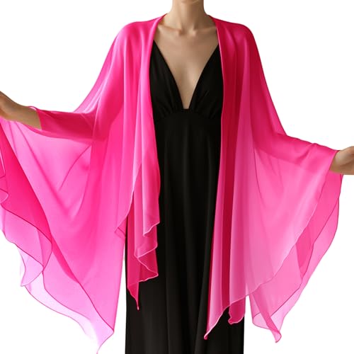 Chiffon Scarf,Soft Breathable Chiffon Shawls and Wraps,Silky Women's Hijab for Evening Dresses Wedding Bridal Scarves2