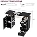 HolaiNail Nail Desk for Nail Tech w/Electric Dust Collector, Rolling Manicure Table w/Lockable Wheels, Storage Drawers, Wrist Cushion, Acetone Resistant, for Nail Beauty Salon Workstation (Black)