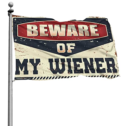 Drapeaux pour chambre Beware of My Wiener décoration dortoir étudiant