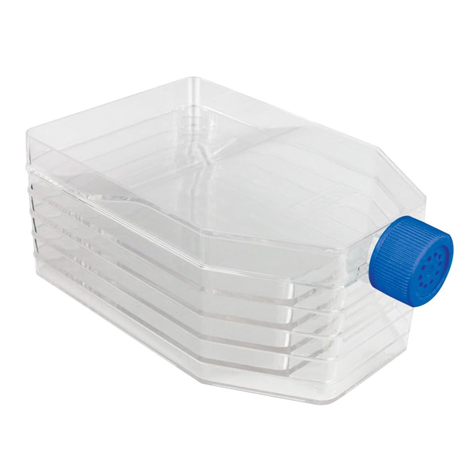 CellPro™ 5-Layer (Multi-Layer) Polystyrene Cell Culture Flask, Vent Cap, Straight Neck, Tissue Culture Treated, Sterile, Clear, 1 per Pack, 8 per Case (Pack of 8)