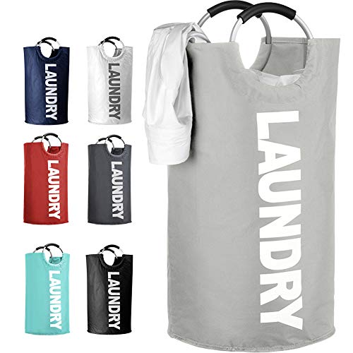 IHOMAGIC 120L ランドリーバスケット 折り畳み ランドリー かご ランドリーバッグ 大容量洗濯バスケット 折りたたみ 収納バッグ オックスフォード布 収納 おしゃれ 軽量 防水層付き, 43cm×43cm×79cm