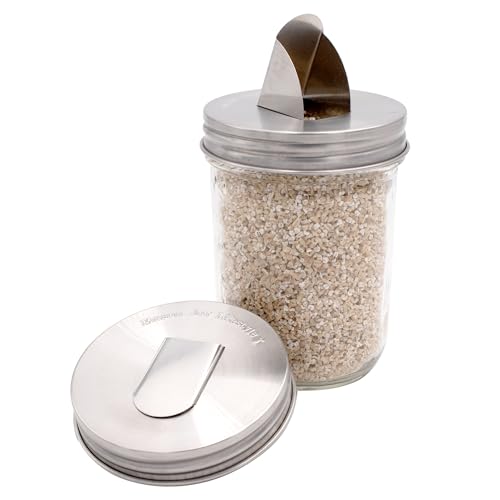 Grain Dispening Stainless Steel Lids for Mason Jars (2 Pack Wide Mouth) by Mason Jar Lifestyle - Used condition - Image 5