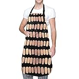 Delantal Impermeable Ajustable con Bolsillo Lámina de Cobre Rayas horizontales Cocina Barbacoa Pintura Arreglo Floral Tareas domésticas Limpieza a Prueba de Aceite, Delantal Unisex