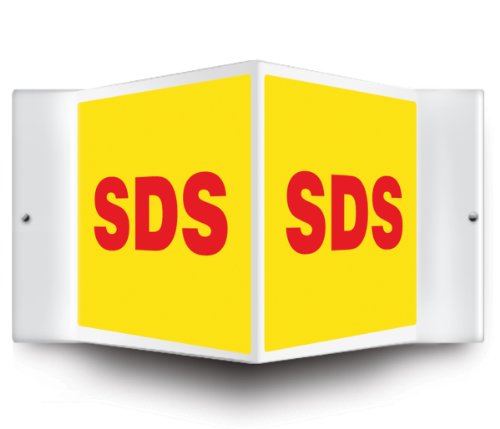 Panneau de projection 3D SDS Accuform PSP768 en plastique jaune 20x30 cm