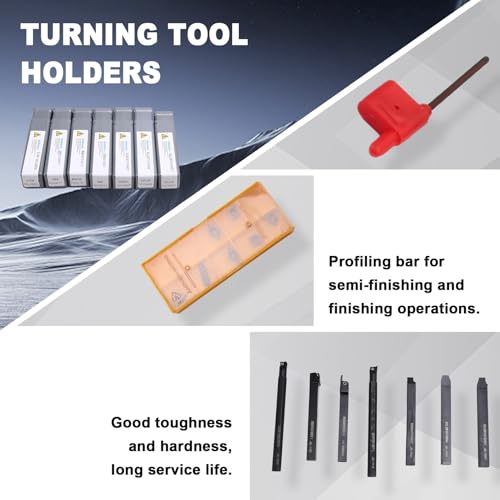 Ensemble de porte-outils de tournage rigide en acier allié et carbure - 5
